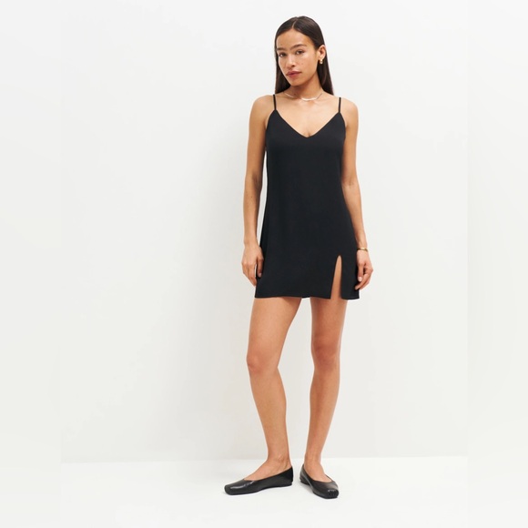 Reformation | The Marlowe Mini Slip Dress in Black XS - Picture 8 of 8